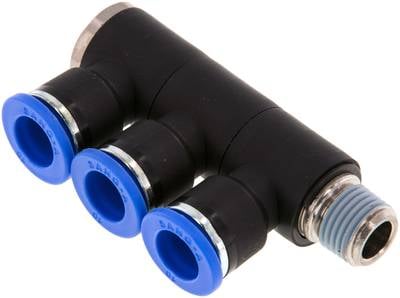 Sang-A IQSLV3 1410 Steck-Mehrfachverteiler, 3-fach R 1/4"-10mm, Standard