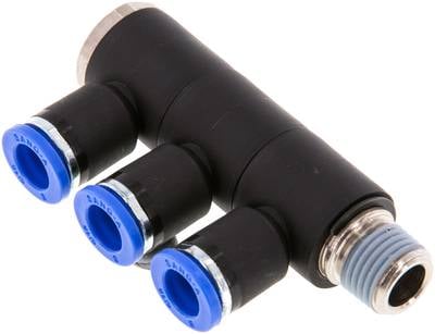 Sang-A IQSLV3 148 Steck-Mehrfachverteiler, 3-fach R 1/4"-8mm, Standard