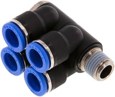 Sang-A IQSLV4 1410 Steck-Mehrfachverteiler, 4-fach R 1/4"-10mm, Standard