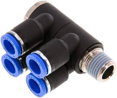 Sang-A IQSLV4 148 Steck-Mehrfachverteiler, 4-fach R 1/4"-8mm, Standard