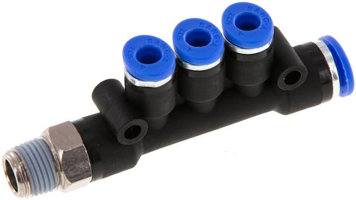 Sang-A IQST3 1864 Steckanschluss-Mehrfachvert. R 1/8"-6mm-4mm, Standard
