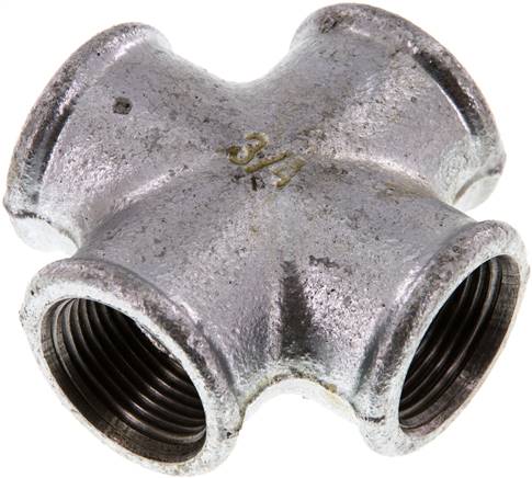 Partbase K 34 ST Kreuzstück Rp 3/4" (IG), Temperguss verzinkt