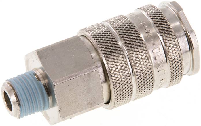 Partbase KDG 14 NW10 Kupplungsdose (NW10) R 1/4"(AG), Messing vernickelt