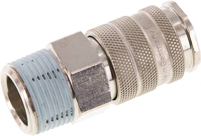 Partbase KDG 34 NW10 BA Kupplungsdose (NW10) R 3/4"(AG), Messing vernickelt