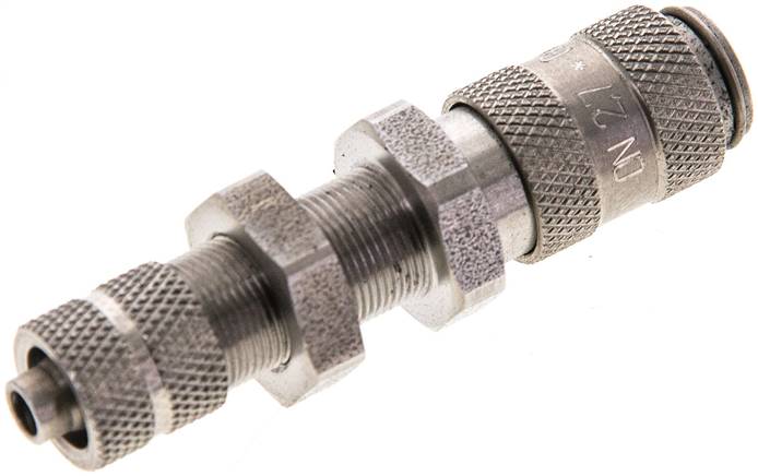 Partbase KDKS 4 NW2,7 ES BA Schott-Kupplungsdose (NW2,7) 6x4mm Schlauch, Edelstahl