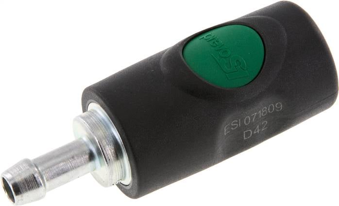 Partbase KDSSIP 9 NW7 Sicherheits-Druckknopfkupplung (NW7,2), 9 (3/8")mm Schl., Kunststoff