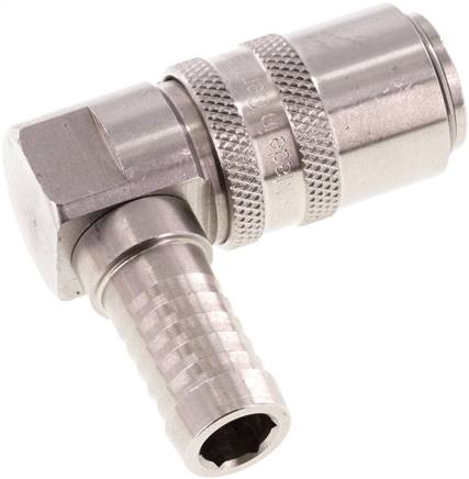 Partbase KDTS 1390 BA ES Temperierkupplungsdose (Winkel 90°) 13mm Zapfen, 13 (1/2")mm Schlauch