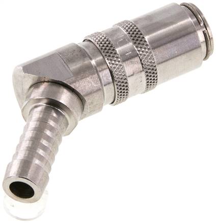 Partbase KDTS 945 BA ES Temperierkupplungsdose (Winkel 45°) 9mm Zapfen, 9 (3/8")mm Schlauch