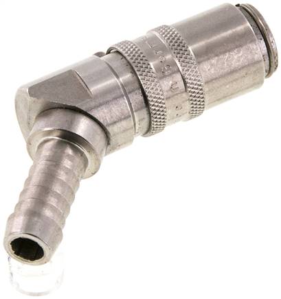 Partbase KDTS 945 OV ES Temperierkupplungsdose (Winkel 45°) 9mm Zapfen, 9 (3/8")mm Schlauch