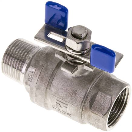 Partbase KH 10 IA ES E KN Edelstahl-Kugelhahn, leicht, R 1" / Rp 1", 0 - 63bar