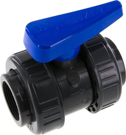 Partbase KH 112 WASSER Kugelhahn, PVC-U / EPDM, Rp 1-1/2" (Wasserausführung)