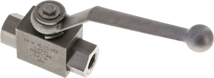 Partbase KH 14 HD ES-PEE Hochdruck-Kugelhahn, Edelstahl, G 1/4", -0,999 bis 500bar