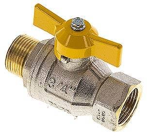 Partbase KH 34 IA DVGW KN Messing-Kugelhahn, DVGW, R 3/4" / Rp 3/4", -0,9 bis 40bar