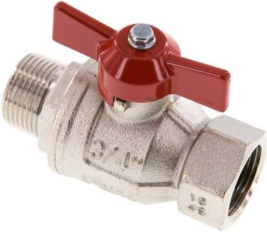 Partbase KH 34 IA KN Messing-Kugelhahn, R 3/4" / Rp 3/4", -0,9 bis 40bar
