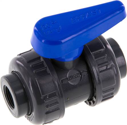 Partbase KH 38 WASSER Kugelhahn, PVC-U / EPDM, Rp 3/8" (Wasserausführung)