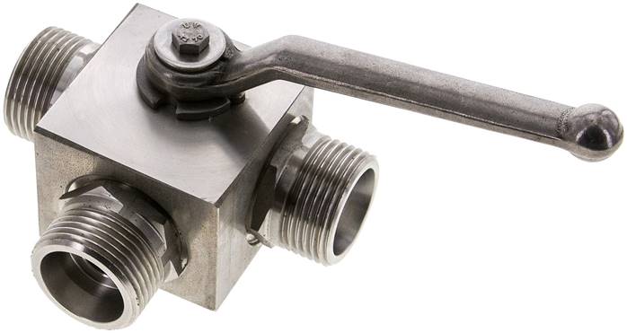 Partbase KH 3/20 S T HD ES ES-Hochdruck-3-Wege Kugelhahn, T-Bohrung, 20 S (M30x2), 0 - 400bar