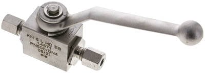 Partbase KH 6 L HD ES Hochdruck-Kugelhahn, Edelstahl, 6 L (M12x1,5), -0,999 bis 315bar