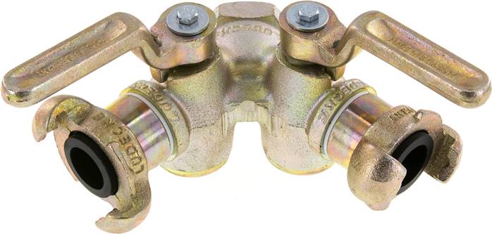 Partbase KH DH G 34 Doppel-Kükenhahn mit Kompressorenkupplung, G 3/4"(IG)
