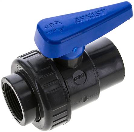 Partbase KHER 114 WASSER Einring-Kugelhahn, PVC-U / EPDM, Rp 1-1/4" (Wasserausf.)