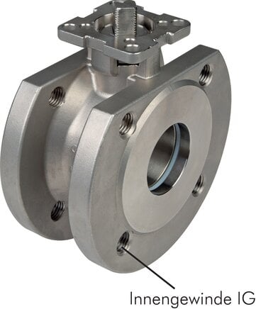 Partbase KHFLK 80/40 F ES Kompakt-Flanschkugelhahn, Edelstahl, DN80-PN40 (DIN/EN)