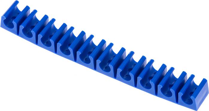 Partbase KK 810 Schlauchklemmleiste, blau 10-fach für 8mm Schlauch