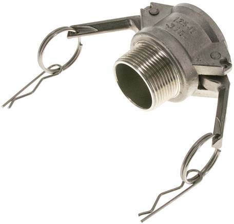 Partbase KLDG 114 ES-NPT Kamlock-Kupplung (B) NPT 1-1/4"(AG), Edelstahl (1.4408)