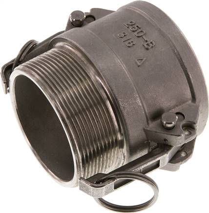 Partbase KLDG 212 ES-S Sicherheits-Kamlock-Kupplung (B) R 2-1/2"(AG), Edelstahl (1.4408)
