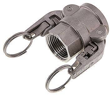 Partbase KLDGI 10 ES-S Sicherheits-Kamlock-Kupplung (D) Rp 1"(IG), Edelstahl (1.4408)