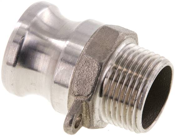 Partbase KLSG 34 ES-NPT Kamlock-Stecker (F) NPT 3/4"(AG), Edelstahl (1.4408)