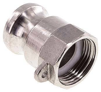 Partbase KLSGI 10 ES-DIN DIN/EN-Kamlock-Stecker (A/AF) G 1"(IG), Edelstahl (1.4408)