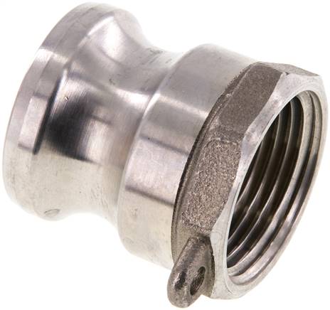 Partbase KLSGI 10 ES-NPT Kamlock-Stecker (A) NPT 1"(IG), Edelstahl (1.4408)
