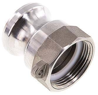 Partbase KLSGI 114 ES-DIN DIN/EN-Kamlock-Stecker (A/AF) G 1-1/4"(IG), Edelstahl (1.4408)