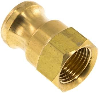 Partbase KLSGI 12 MS Kamlock-Stecker (A) Rp 1/2"(IG), Messing