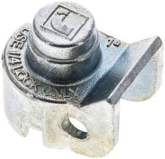 Partbase KOMBI 1 F KEY Kombigriff Größe 1, Schlossadapter zum Abschließen der Flachstahlgriffe, 6 mm Bohrung für Schloss Ty