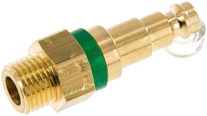 Parker KSG 14 NW5 BA-GRC Kupplungsstecker (NW5) G 1/4"(AG), grün, Kreis Ø 10,5 mm