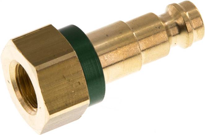 Partbase KSGI 18 NW5-GRC Kupplungsstecker (NW5) G 1/8"(IG), grün, Kreis Ø 10,5 mm