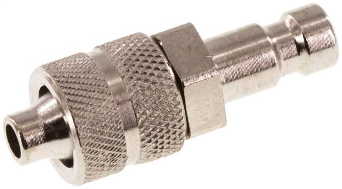 Partbase KSK 4 NW2,7 MSV Kupplungsstecker (NW2,7) 6x4mm Schlauch, Messing vernickelt