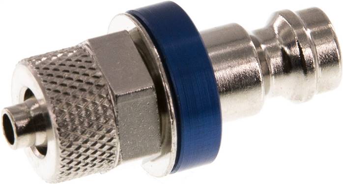 Partbase KSK 4 NW5 MSV-BL Kupplungsstecker (NW5) 6x4mm Schlauch, Messing vernickelt
