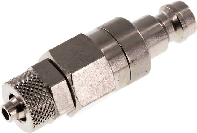 Partbase KSK 4 NW5 MSV BA Kupplungsstecker (NW5) 6x4mm Schlauch, Messing vernickelt