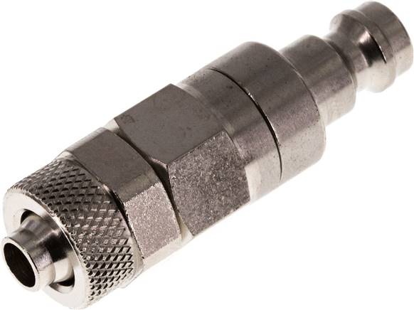 Partbase KSK 6 NW5 MSV BA Kupplungsstecker (NW5) 8x6mm Schlauch, Messing vernickelt