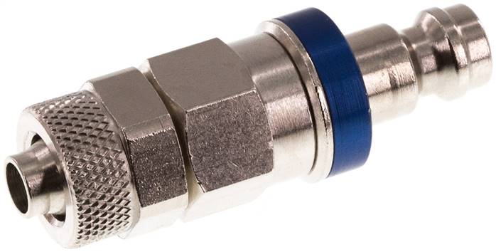 Partbase KSK 6 NW5 MSV BA-BL Kupplungsstecker (NW5) 8x6mm Schlauch, Messing vernickelt