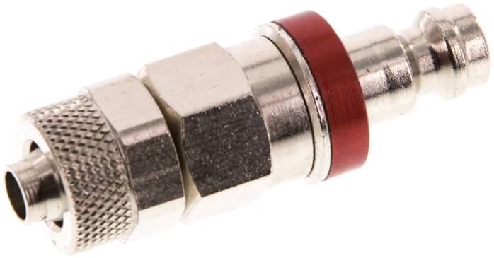 Partbase KSK 6 NW5 MSV BA-RO Kupplungsstecker (NW5) 8x6mm Schlauch, Messing vernickelt