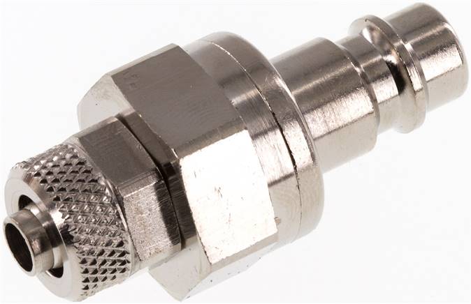 Parker KSK 6 NW7 MSV BA Kupplungsstecker (NW7,2) 8x6mm Schlauch, Messing vernickelt