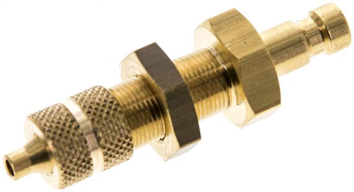 Partbase KSKS 3 NW2,7 Schott-Kupplungsstecker (NW2,7) 4,3x3mm Schlauch, Messing