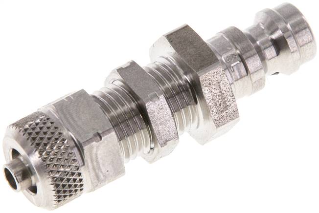 Parker KSKS 4 NW5 ES4A Schott-Kupplungsstecker (NW5) 6x4mm Schlauch, 1.4404