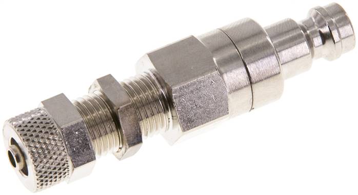 Partbase KSKS 4 NW5 MSV BA Schott-Kupplungsstecker (NW5) 6x4mm Schlauch, Messing vernickelt