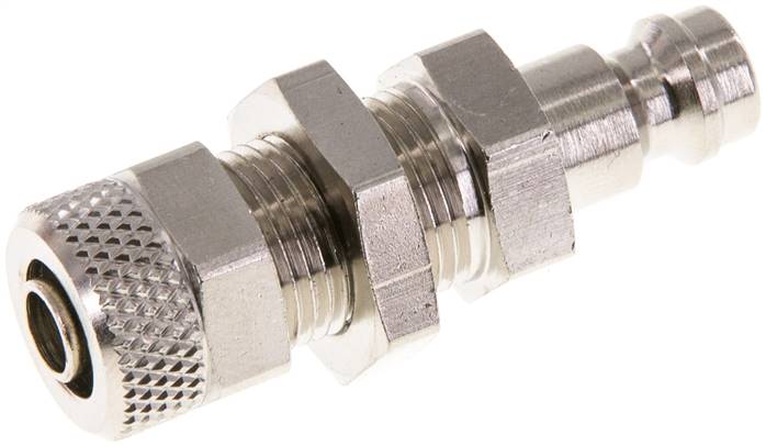Parker KSKS 6 NW5 MSV Schott-Kupplungsstecker (NW5) 8x6mm Schlauch, Messing vernickelt