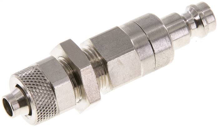 Partbase KSKS 6 NW5 MSV BA Schott-Kupplungsstecker (NW5) 8x6mm Schlauch, Messing vernickelt
