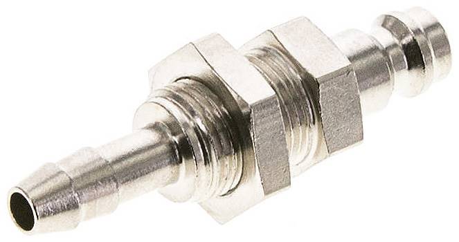 Partbase KSSS 6 NW5 MSV Schott-Kupplungsstecker (NW5) 6 (1/4")mm Schlauch, Messing vernickelt