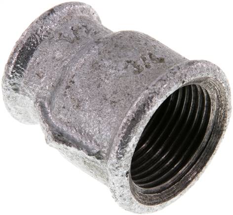 Partbase MU 3412 ST Rundmuffe Rp 3/4"-Rp 1/2", Temperguss verzinkt